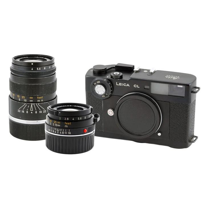 Leica CL + Summicron-C 40mm f/2.0 + Elmar-C 90mm f/4.0, Audio, Tv en Foto, Fotocamera's Digitaal, Gebruikt, Verzenden