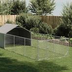 vidaXL Hondenkennel met ren 6x2x1,5 m gegalvaniseerd staal, Dieren en Toebehoren, Verzenden, Nieuw