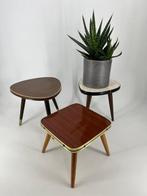 Bijzettafel - Hout, Metaal, laminaat - Drie plantentafels,