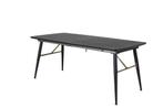 Eettafel - Gerd - 180x85 cm - Zwart - Uitschuifbaar - Jörn, Huis en Inrichting, Tafels | Eettafels, Verzenden, Nieuw