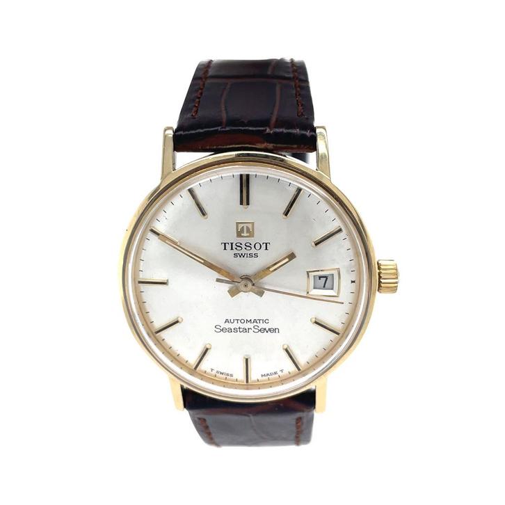 Vintage Tissot Seastar Seven horloge 14 krt, Sieraden, Tassen en Uiterlijk, Horloges | Heren, Nieuw, Ophalen of Verzenden