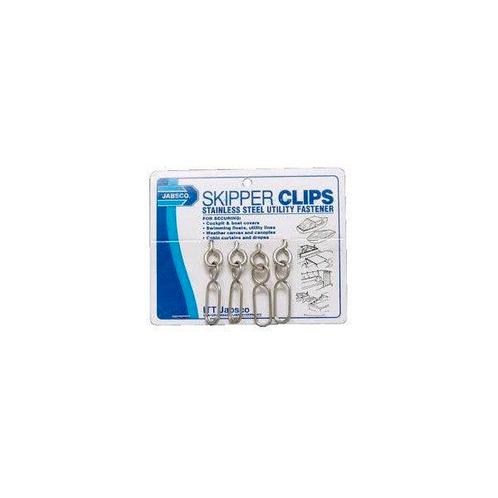 Bieden: Jabsco stainless steel skipper clips 4-pieces - 345, Watersport en Boten, Zeilen en Zeiltoebehoren, Toebehoren, Nieuw