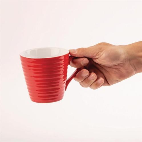 Olympia Café mokken rood 34cl (6 stuks), Huis en Inrichting, Keuken | Bestek, Verzenden