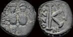 565-578ad Byzantine Justin Ii Sophia Ae half follis Brons, Verzenden