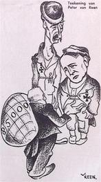 Spotprent met Deckers en Beerenbrouck (lijst optie, Lithos), Antiek en Kunst, Verzenden