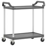 Trolley 2-laags 99x50x97 cm aluminium grijs, Nieuw, Verzenden