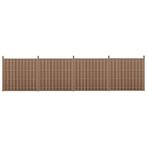 WPC Schuttingpaneel 11 planken met palen 185x747 cm bruin, Nieuw, Verzenden