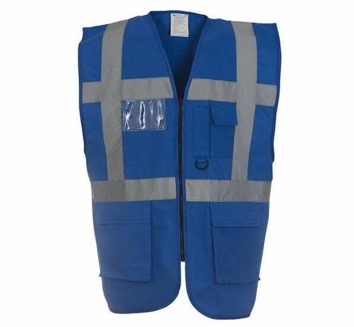 Veiligheidshesje met rits blauw, Tuin en Terras, Werkkleding, Verzenden