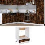 Ovenkast 60x46x81,5 cm bewerkt hout gerookt eikenkleurig, Huis en Inrichting, Verzenden