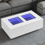 vidaXL Salontafel met Infinity LED 116x69x40 cm wit, Verzenden, Nieuw, Overige houtsoorten, 100 tot 150 cm