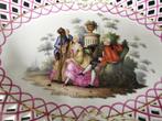 Meissen - Piatto ovale traforato rococò dipinto a mano - L., Antiek en Kunst, Antiek | Glas en Kristal