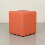 Hocker Davant Bobbie - Oranje kunstleer - 46 x 40 x 40 cm, Ophalen of Verzenden, Nieuw in verpakking