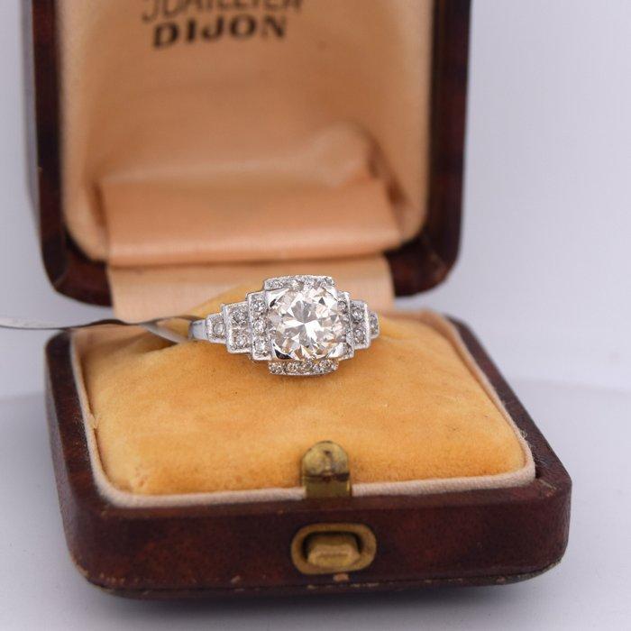 Ring - 18 karaat Witgoud Diamant (Natuurlijk) - Diamant, Sieraden, Tassen en Uiterlijk, Ringen