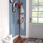 Kapstokstandaard Berkenhout –Vrijstaand met Haken en Driepoo, Verzenden, Nieuw
