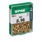 Spax Houtschroef 3.0x16mm - Phillips Z1 - 100 stuks, Doe-het-zelf en Verbouw, IJzerwaren en Bevestigingsmiddelen, Verzenden, Nieuw