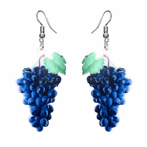 Fako Bijoux® - Oorbellen - Groente & Fruit - Druiven, Sieraden, Tassen en Uiterlijk, Oorbellen, Verzenden