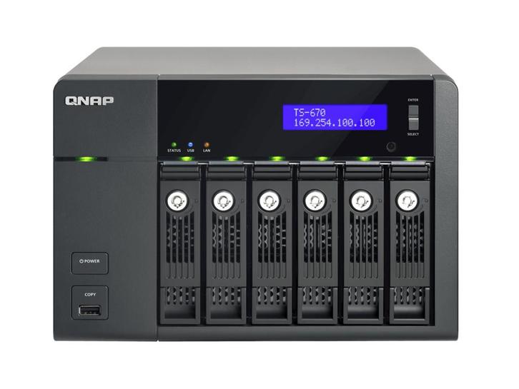 QNAP TS-670 - NAS - 6x 3.5 bays - SSD caching -, Huis en Inrichting, Woonaccessoires | Overige, Zo goed als nieuw, Verzenden
