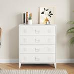 Ladekast Hämeenlinna commode met lades 92x80x40 cm wit [en.c, Verzenden, Nieuw