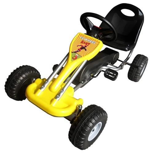 vidaXL Skelter met pedalen geel, Kinderen en Baby's, Speelgoed | Buiten | Voertuigen en Loopfietsen, Nieuw, Verzenden