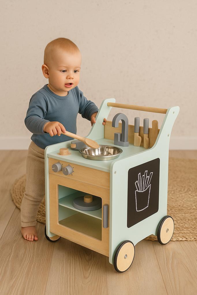 Kinderkeuken ‘Kalle’, pastelgroen, Kinderen en Baby's, Speelgoed | Babyspeelgoed, Nieuw