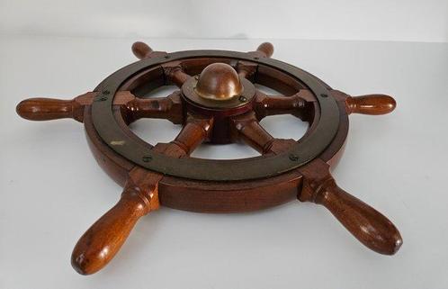 Ship/boat wheel - Stuurwiel 46 cm - Hout, Antiek en Kunst, Curiosa en Brocante