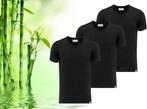 Tweedekans | 3 zachte bamboe T-shirts - Zwart - Ronde hals -, Ophalen of Verzenden, Zo goed als nieuw, Merkloos