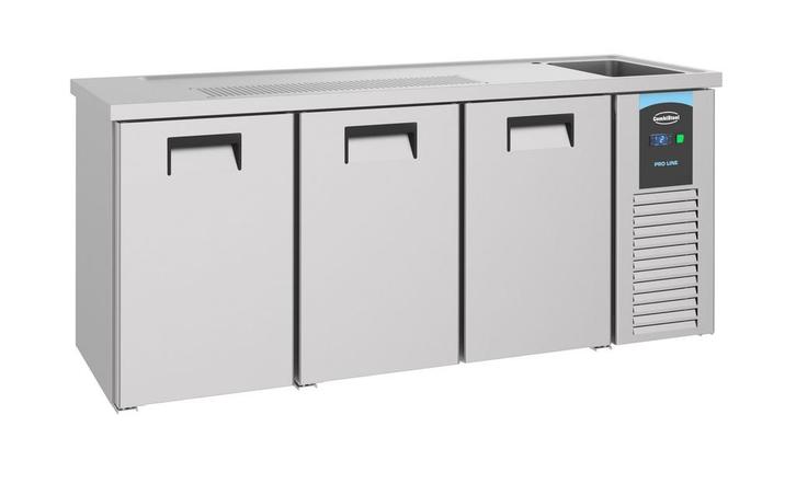 CombiSteel Bierkoeler | RVS | 3 Deuren Links + 1 Spoelbak Re, Witgoed en Apparatuur, Koelkasten en IJskasten, Ophalen of Verzenden