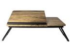 Gusta Laptoptafel - Houtlook - Inklapbaar - 53 x 30 x 19 cm, Huis en Inrichting, Tafels | Bijzettafels, Verzenden, Nieuw