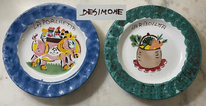 Giovanni De Simone (1930-1991) - Schotel (2) - met de hand, Antiek en Kunst, Antiek | Glas en Kristal