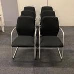 Complete set van 6 vergaderstoelen Sitland, sledeframe,