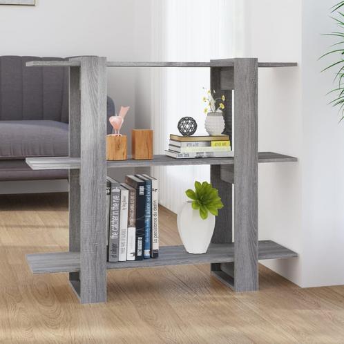 vidaXL Boekenkast/kamerscherm 100x30x87 cm grijs sonoma, Huis en Inrichting, Kasten | Boekenkasten, 25 tot 50 cm, Nieuw, Overige houtsoorten