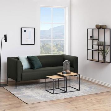 Naturel houten wandkast | Zwart metalen frame | 75 x 91 cm beschikbaar voor biedingen