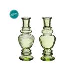 Gekleurd glazen flesje venice vaasje,kandelaar soft green  /, Hobby en Vrije tijd, Ophalen of Verzenden, Nieuw