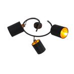 Smart moderne plafondlamp zwart incl. 3 WiFi B35 - Lofty, Huis en Inrichting, Nieuw, Overige materialen, Modern