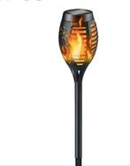Solar Fakkel Tuinlamp – 12 LED Vlam Effect en Waterdicht, Tuin en Terras, Buitenverlichting, Verzenden, Nieuw