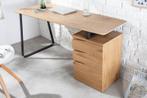 Industrieel bureau STUDIO 160cm eikenlook met 3 lades -, Ophalen of Verzenden, Nieuw