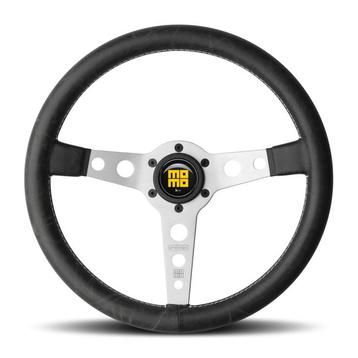 Momo Prototipo Steering Wheel 350 mm - Black Leather/White beschikbaar voor biedingen