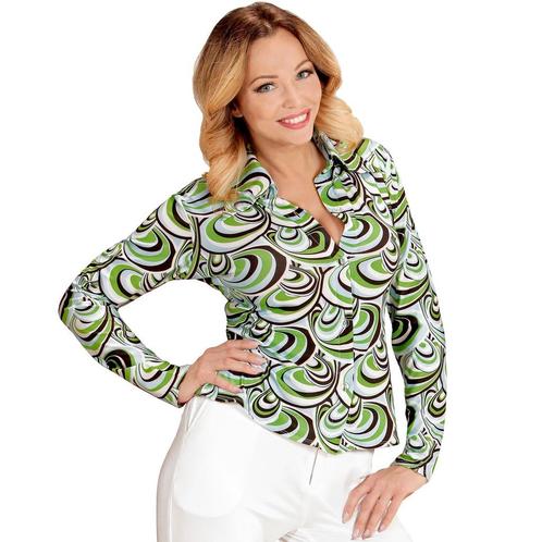 Disco 70S Blouse Groen Dames, Kleding | Dames, Carnavalskleding en Feestkleding, Nieuw, Verzenden