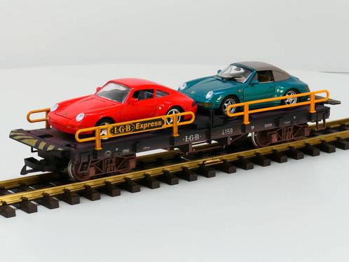 LGB 4159 Autotransportwagen, Metallrader, Metallrader, ge..., Hobby en Vrije tijd, Modeltreinen | Overige schalen, Overige typen