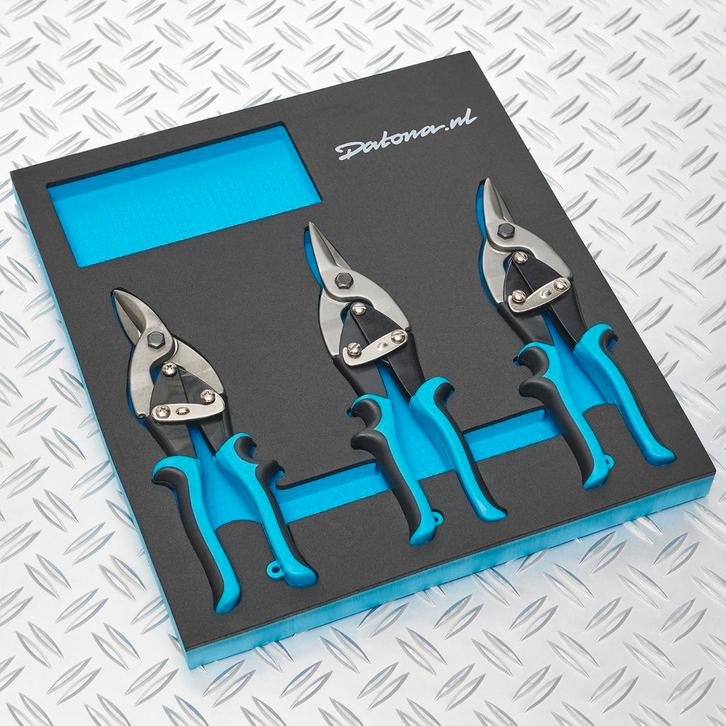Datona 3-delige blikscharen gereedschapsset - Datona, Doe-het-zelf en Verbouw, Gereedschap | Handgereedschap, Nieuw, Ophalen of Verzenden