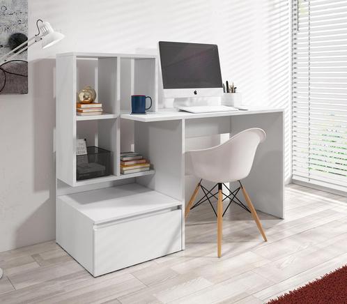 Bureau Pierre 2 wit 145 cm, Huis en Inrichting, Bureaus, Nieuw, Verzenden