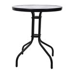 Lichtgewicht Tuintafel - 60cm Gehard Glas - Ideaal voor B..., Ophalen of Verzenden, Nieuw, Rond, Metaal