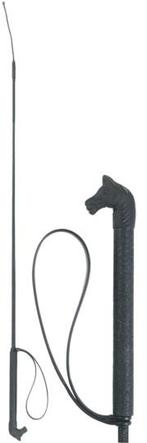 Rijzweep 90cm zwart met paardenhoofdgreep, Ophalen of Verzenden