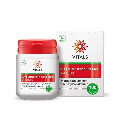 Vitals Vitamine B12 1000 mcg - 100 capsules, Diversen, Verpleegmiddelen, Nieuw, Verzenden