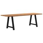 vidaXL Eettafel rechthoekig 240x80x74 cm massief eikenhout, Huis en Inrichting, Tafels | Eettafels, Verzenden, Nieuw