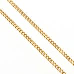 Gouden gourmet schakel ketting | 51 cm (schakelketting), Sieraden, Tassen en Uiterlijk, Kettingen, Ophalen of Verzenden, Gebruikt