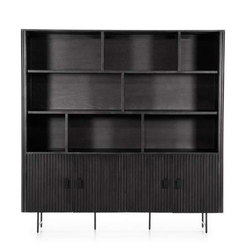 Wandkast Remi - Zwart - 96123 - wandkasten, Huis en Inrichting, Kasten | Buffetkasten, Nieuw, Overige materialen