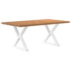 vidaXL Eettafel met natuurlijke rand 180x100x74cm eikenhout, Huis en Inrichting, Tafels | Eettafels, Verzenden, Nieuw