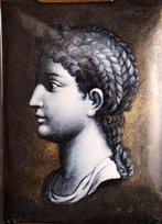 Met 19e eeuws geëmailleerd portret - Lijst - Emaille, Koper, Antiek en Kunst