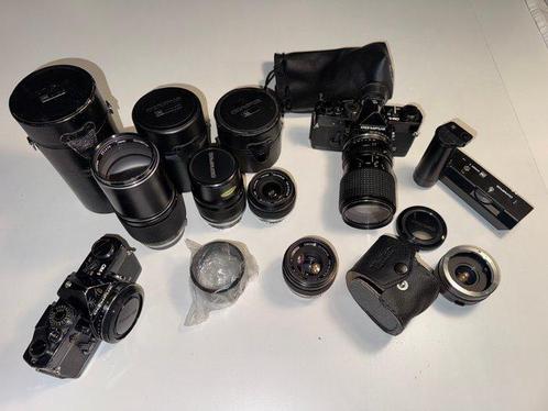 Olympus, Tokina, Vivitar OM-1N + Winder + 5x OM lenses +, Audio, Tv en Foto, Fotocamera's Analoog